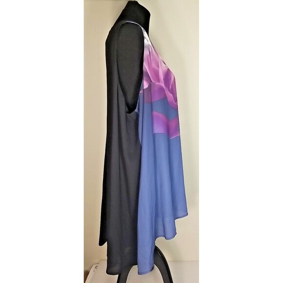 Alfani top sleeveless blouse 24W new with tags Black Purple NWT $89.50 T16 - Picture 4 of 7